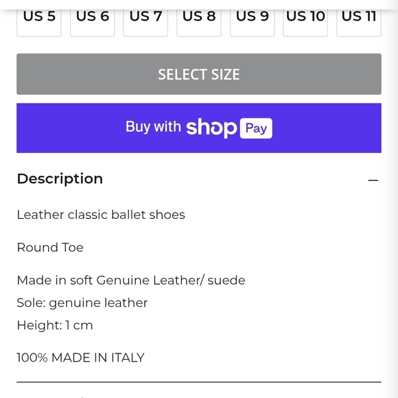 Michele Lipriore Brown Ballet Shoes Sz 38 - Picture 9 of 10